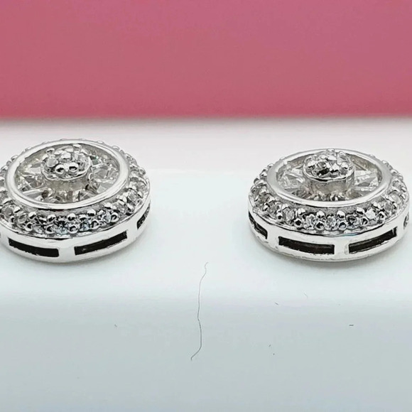 "925 Sterling Silver Cubic Zirconia Earrings, U19254572 - Picture 4 of 11